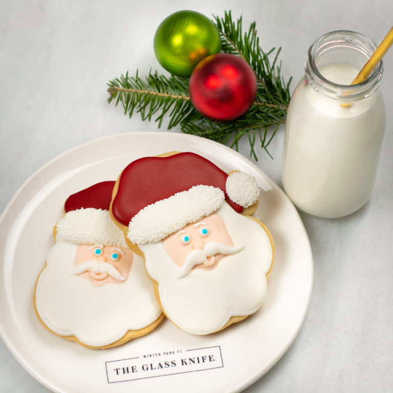 Santa Decorated Christmas Cookies from The Glass Knife in Orlando