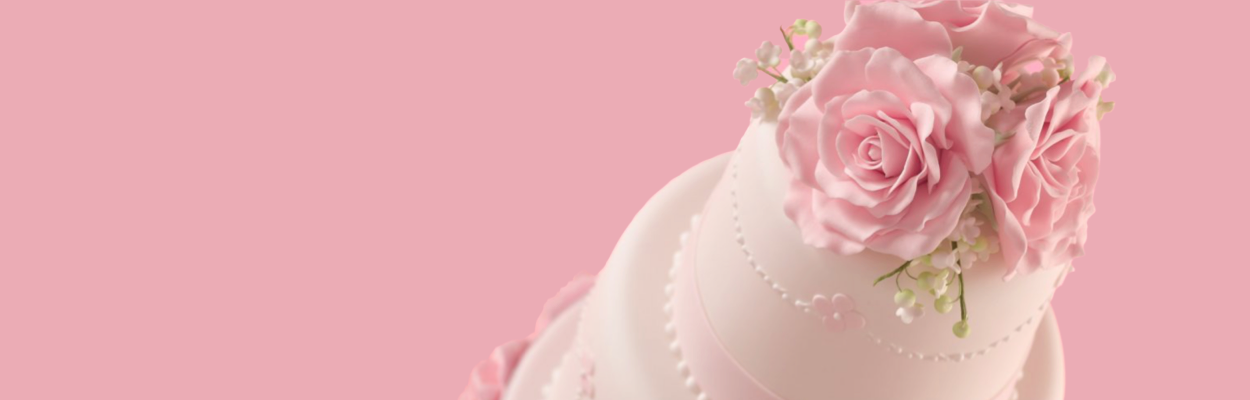 Wedding cake banner for the weddings landing page
